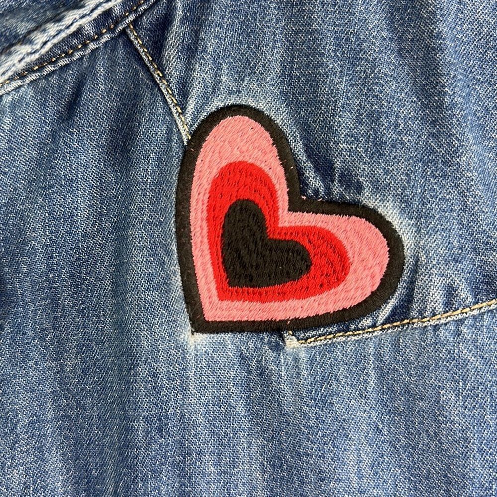 Levi's Women's Distressed Patchwork Long Sleeve D… - image 5